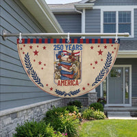250 Years American Anniversary Patriotic Fan Flag Book Reader 4th of July