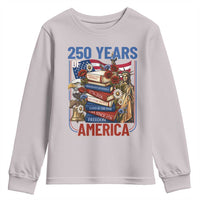 250 Years American Anniversary Youth Sweatshirt Patriotic Book Reader 4th of July