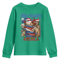 250 Years American Anniversary Youth Sweatshirt Patriotic Book Reader 4th of July