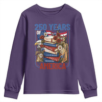 250 Years American Anniversary Youth Sweatshirt Patriotic Book Reader 4th of July