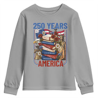 250 Years American Anniversary Youth Sweatshirt Patriotic Book Reader 4th of July