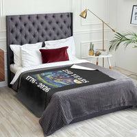 250th America Anniversary Throw Blanket Starry Night Patriotic Eagle Liberty Bell American Flag