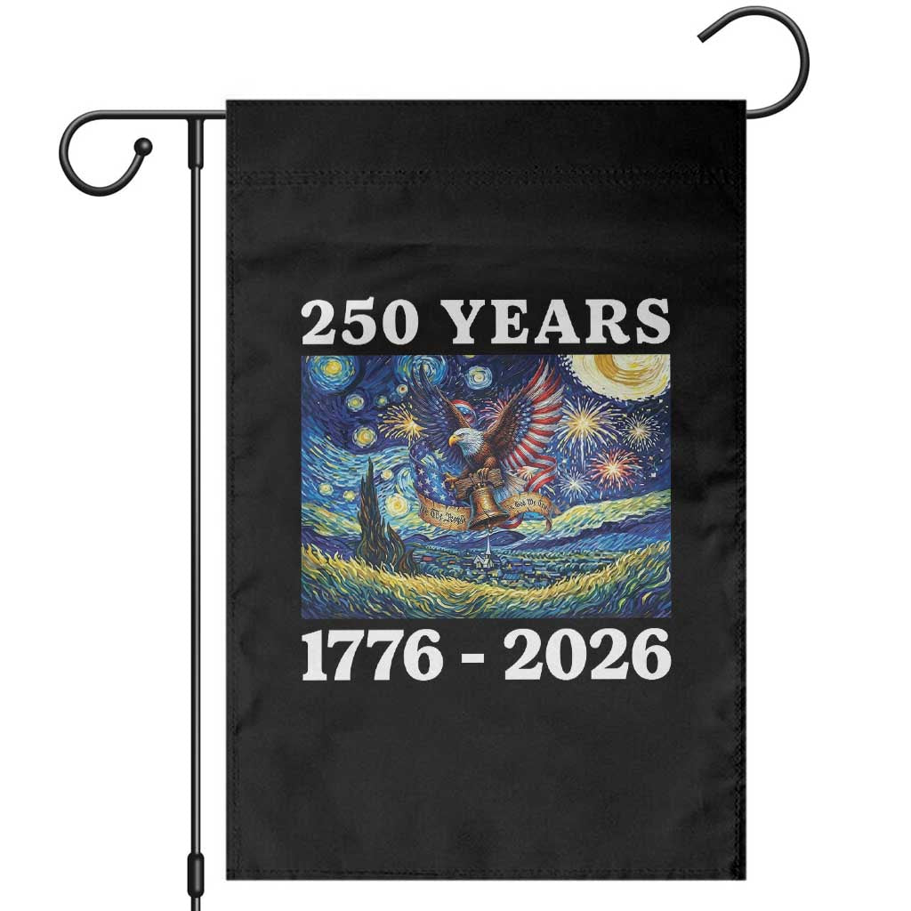 250th America Anniversary Garden Flag Starry Night Patriotic Eagle Liberty Bell American Flag