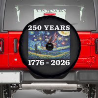 250th America Anniversary Spare Tire Cover Starry Night Patriotic Eagle Liberty Bell American Flag