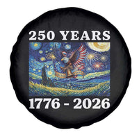 250th America Anniversary Spare Tire Cover Starry Night Patriotic Eagle Liberty Bell American Flag