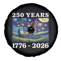 250th America Anniversary Spare Tire Cover Starry Night Patriotic Eagle Liberty Bell American Flag