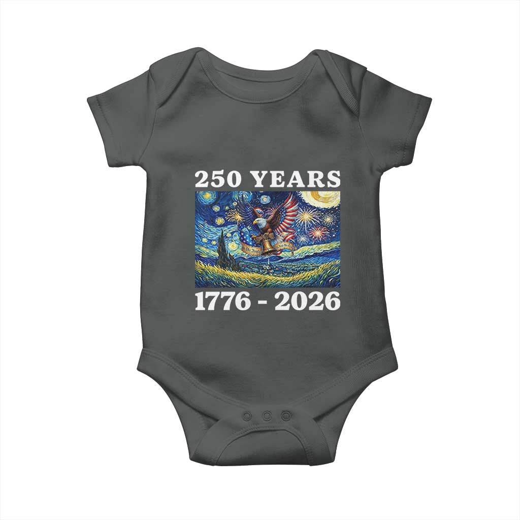 250th America Anniversary Baby Onesie Starry Night Patriotic Eagle Liberty Bell American Flag
