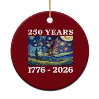 250th America Anniversary Ceramic Ornament Starry Night Patriotic Eagle Liberty Bell American Flag