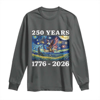 250th America Anniversary Long Sleeve Shirt Starry Night Patriotic Eagle Liberty Bell American Flag