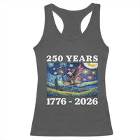 250th America Anniversary Racerback Tank Top Starry Night Patriotic Eagle Liberty Bell American Flag