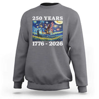 250th America Anniversary Sweatshirt Starry Night Patriotic Eagle Liberty Bell American Flag