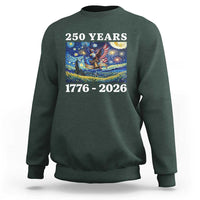 250th America Anniversary Sweatshirt Starry Night Patriotic Eagle Liberty Bell American Flag