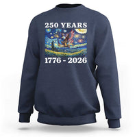 250th America Anniversary Sweatshirt Starry Night Patriotic Eagle Liberty Bell American Flag