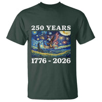 250th America Anniversary T Shirt Starry Night Patriotic Eagle Liberty Bell American Flag