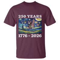 250th America Anniversary T Shirt Starry Night Patriotic Eagle Liberty Bell American Flag