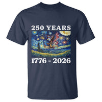 250th America Anniversary T Shirt Starry Night Patriotic Eagle Liberty Bell American Flag
