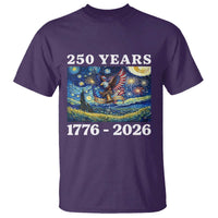 250th America Anniversary T Shirt Starry Night Patriotic Eagle Liberty Bell American Flag