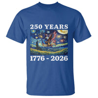 250th America Anniversary T Shirt Starry Night Patriotic Eagle Liberty Bell American Flag
