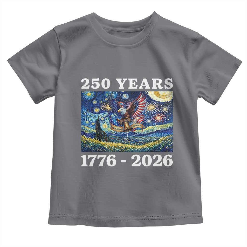 250th America Anniversary Toddler T Shirt Starry Night Patriotic Eagle Liberty Bell American Flag