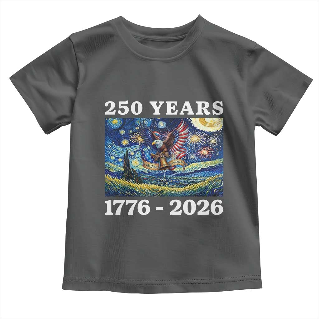 250th America Anniversary Toddler T Shirt Starry Night Patriotic Eagle Liberty Bell American Flag