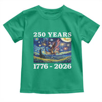 250th America Anniversary Toddler T Shirt Starry Night Patriotic Eagle Liberty Bell American Flag