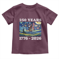 250th America Anniversary Toddler T Shirt Starry Night Patriotic Eagle Liberty Bell American Flag