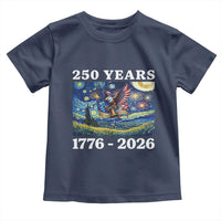 250th America Anniversary Toddler T Shirt Starry Night Patriotic Eagle Liberty Bell American Flag