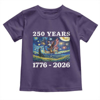 250th America Anniversary Toddler T Shirt Starry Night Patriotic Eagle Liberty Bell American Flag
