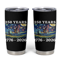 250th America Anniversary Tumbler Cup Starry Night Patriotic Eagle Liberty Bell American Flag