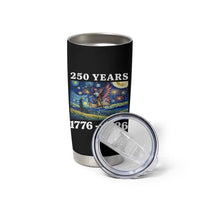 250th America Anniversary Tumbler Cup Starry Night Patriotic Eagle Liberty Bell American Flag