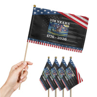 250th America Anniversary Patriotic Handheld Flag Starry Night Eagle Liberty Bell American Flag