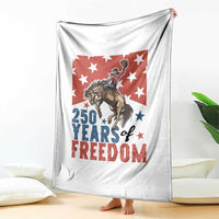 American Rodeo 250th Anniversary Throw Blanket Western Cowboy Patriotic Fourth of July