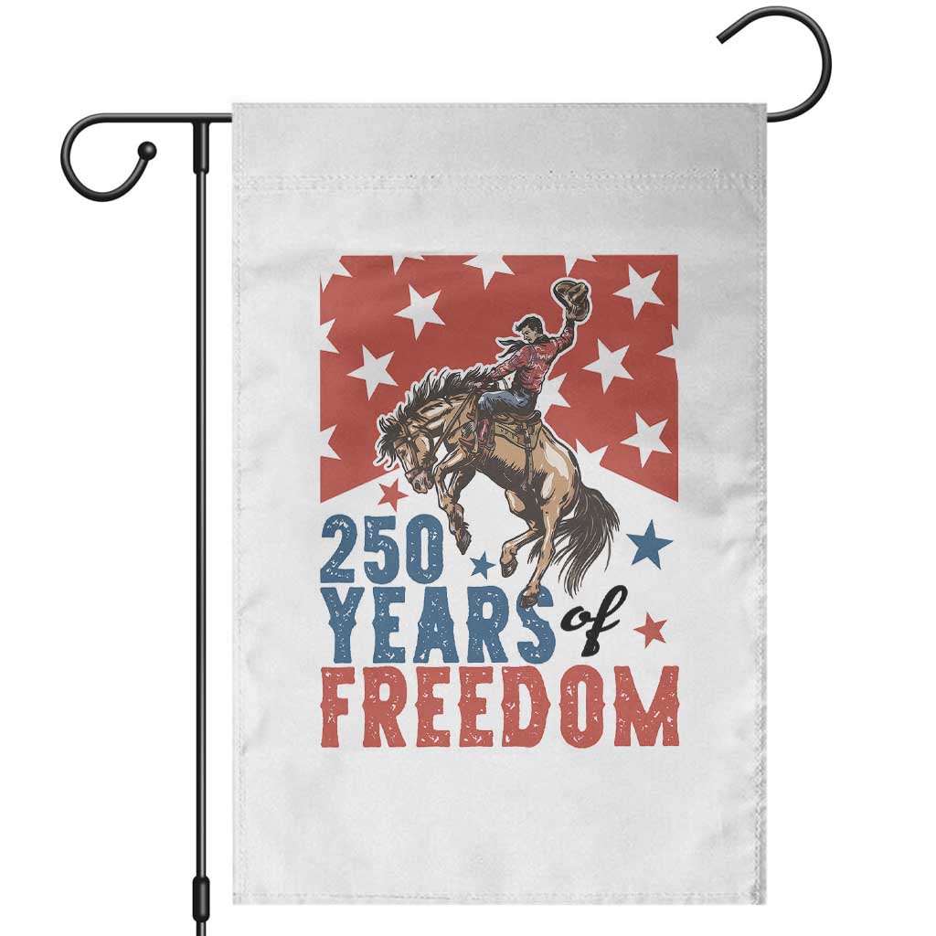 American Rodeo 250th Anniversary Garden Flag Western Cowboy Patriotic Fourth of July