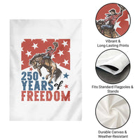 American Rodeo 250th Anniversary Garden Flag Western Cowboy Patriotic Fourth of July