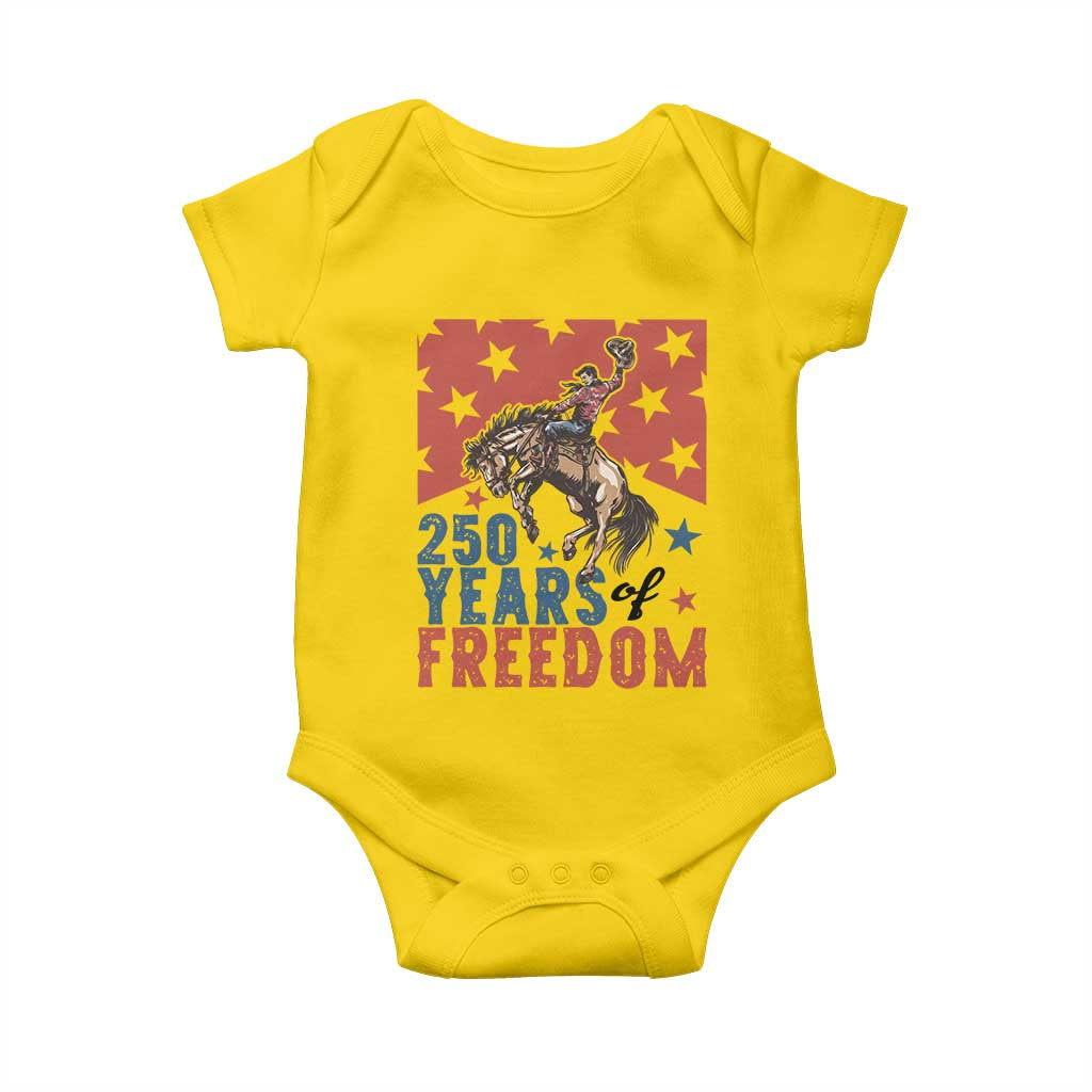 American Rodeo 250th Anniversary Baby Onesie Western Cowboy Patriotic Fourth of July