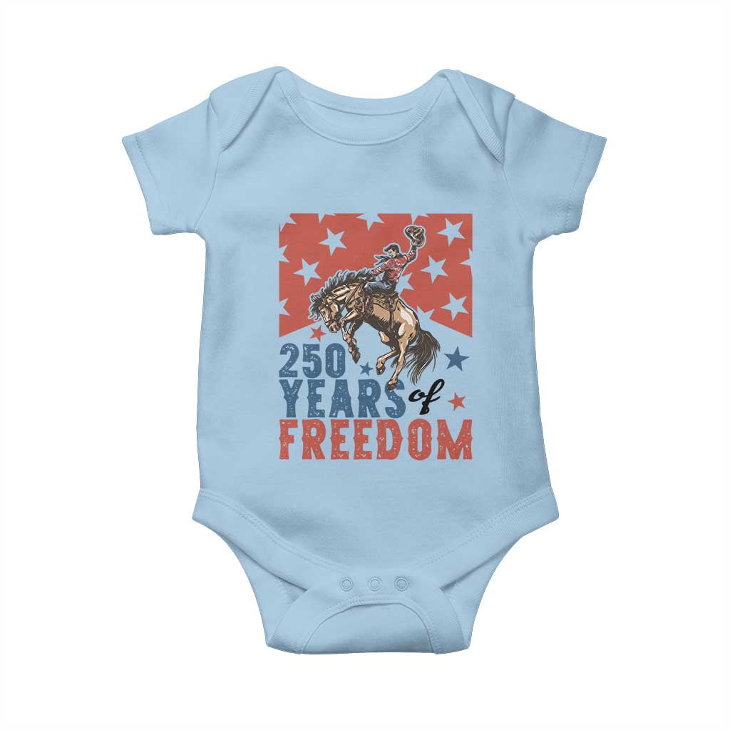 American Rodeo 250th Anniversary Baby Onesie Western Cowboy Patriotic Fourth of July