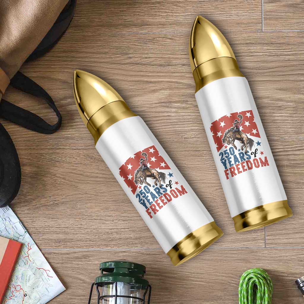 American Rodeo 250th Anniversary Bullet Tumbler Western Cowboy Patriotic Fourth of July