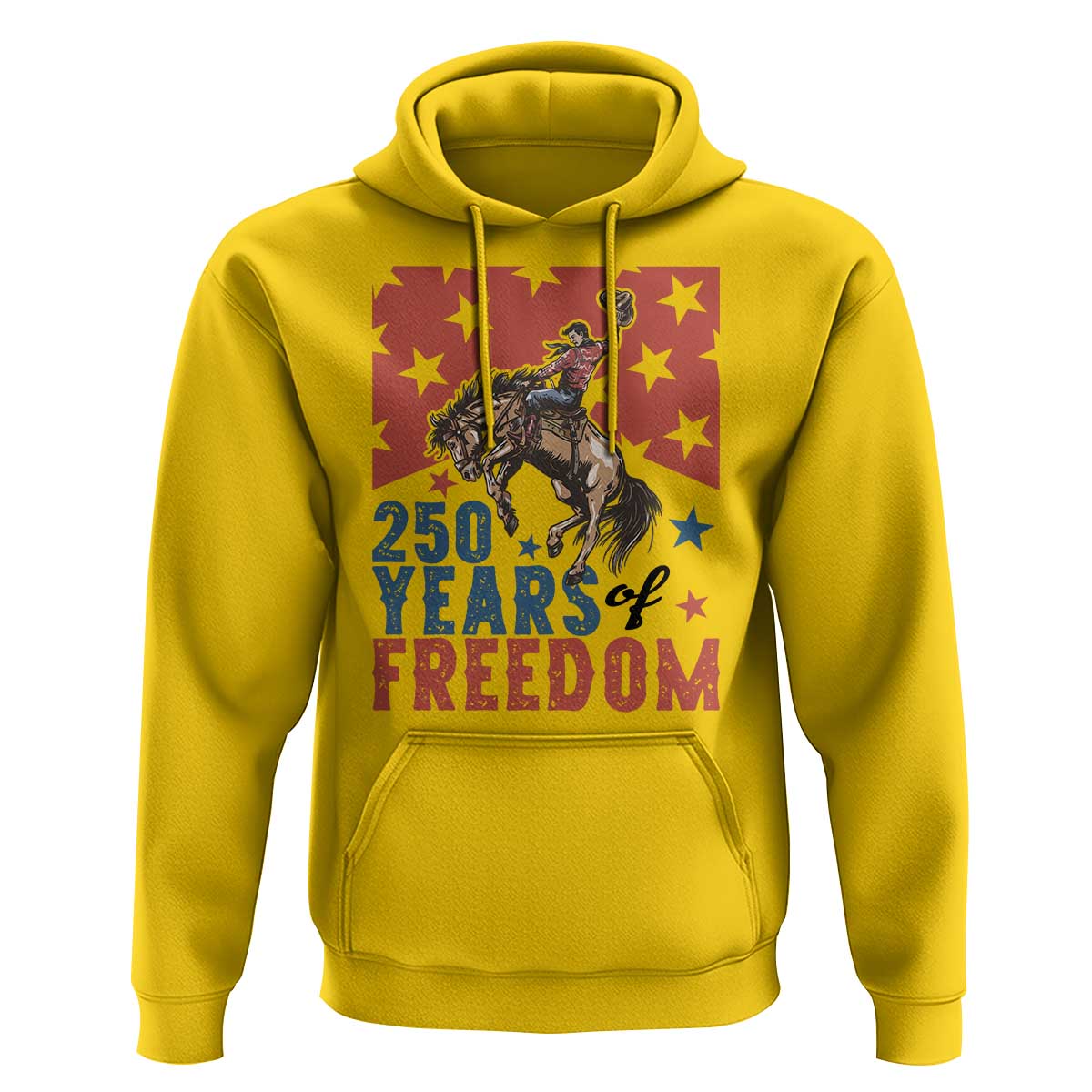 American Rodeo 250th Anniversary Hoodie Western Cowboy Patriotic Fourth of July