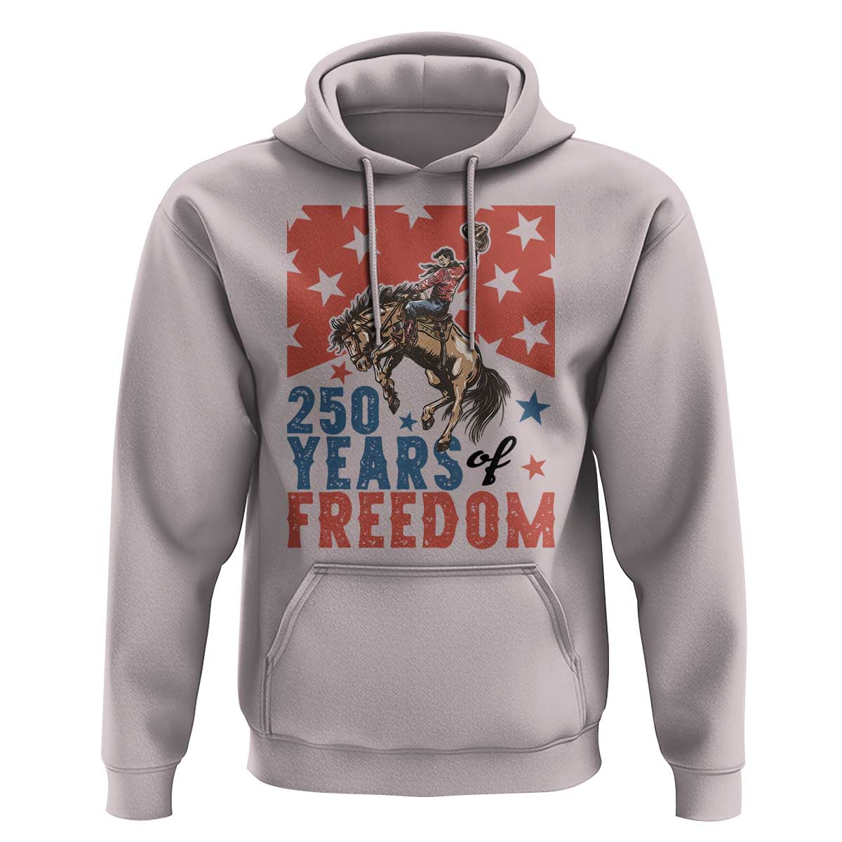 American Rodeo 250th Anniversary Hoodie Western Cowboy Patriotic Fourth of July