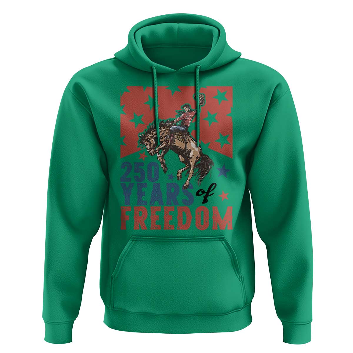 American Rodeo 250th Anniversary Hoodie Western Cowboy Patriotic Fourth of July