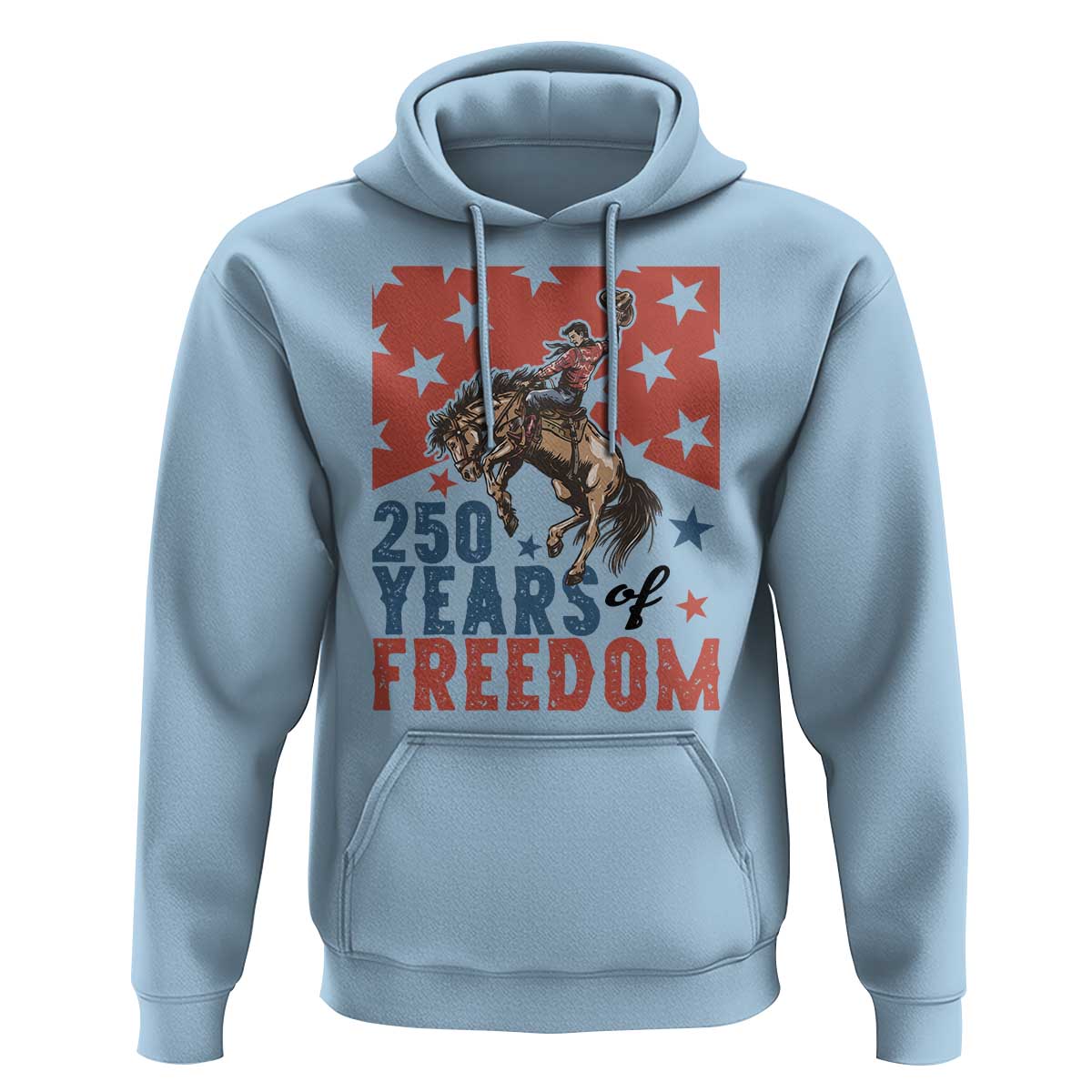 American Rodeo 250th Anniversary Hoodie Western Cowboy Patriotic Fourth of July