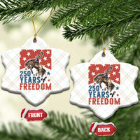 American Rodeo 250th Anniversary Ceramic Ornament Western Cowboy Patriotic Fourth of July