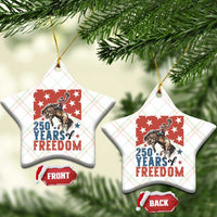 American Rodeo 250th Anniversary Ceramic Ornament Western Cowboy Patriotic Fourth of July