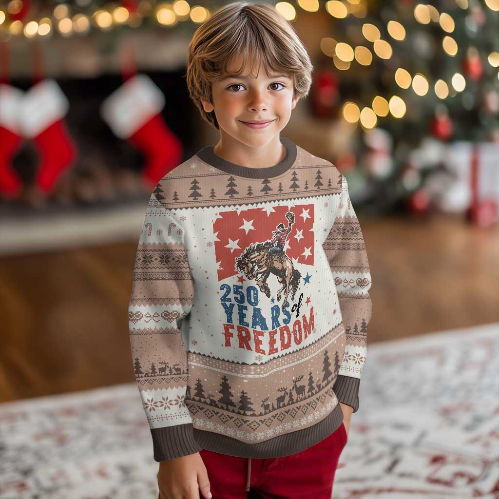 American Rodeo 250th Anniversary Ugly Christmas Sweater Western Cowboy Patriotic Fourth of July