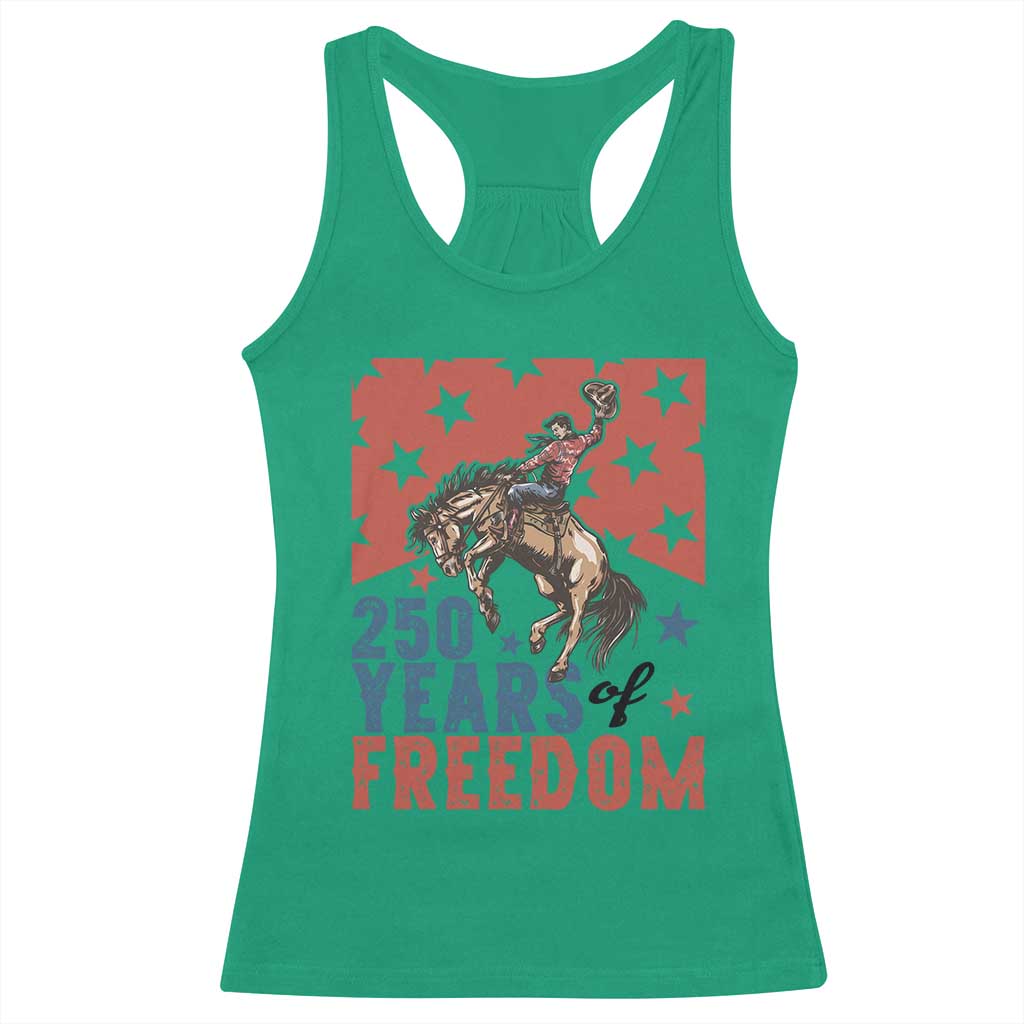 American Rodeo 250th Anniversary Racerback Tank Top Western Cowboy Patriotic Fourth of July