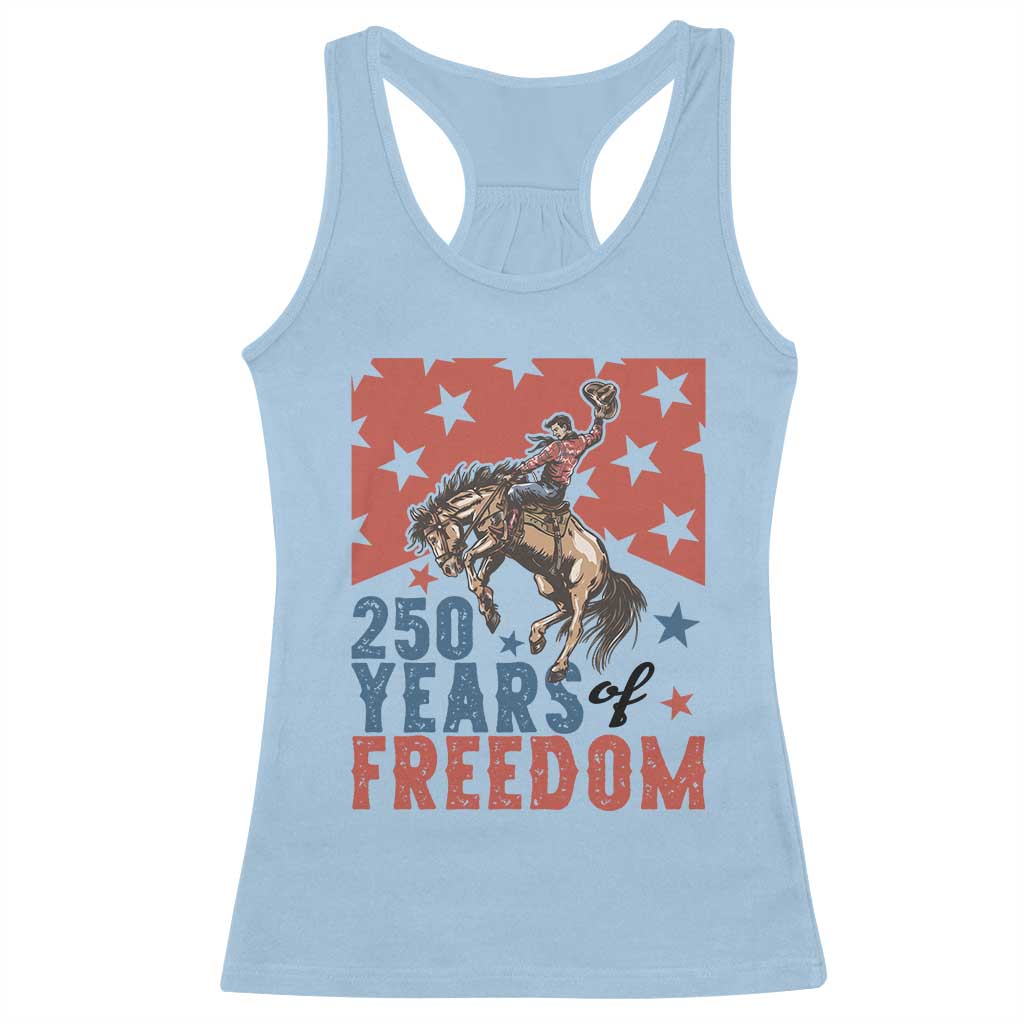 American Rodeo 250th Anniversary Racerback Tank Top Western Cowboy Patriotic Fourth of July