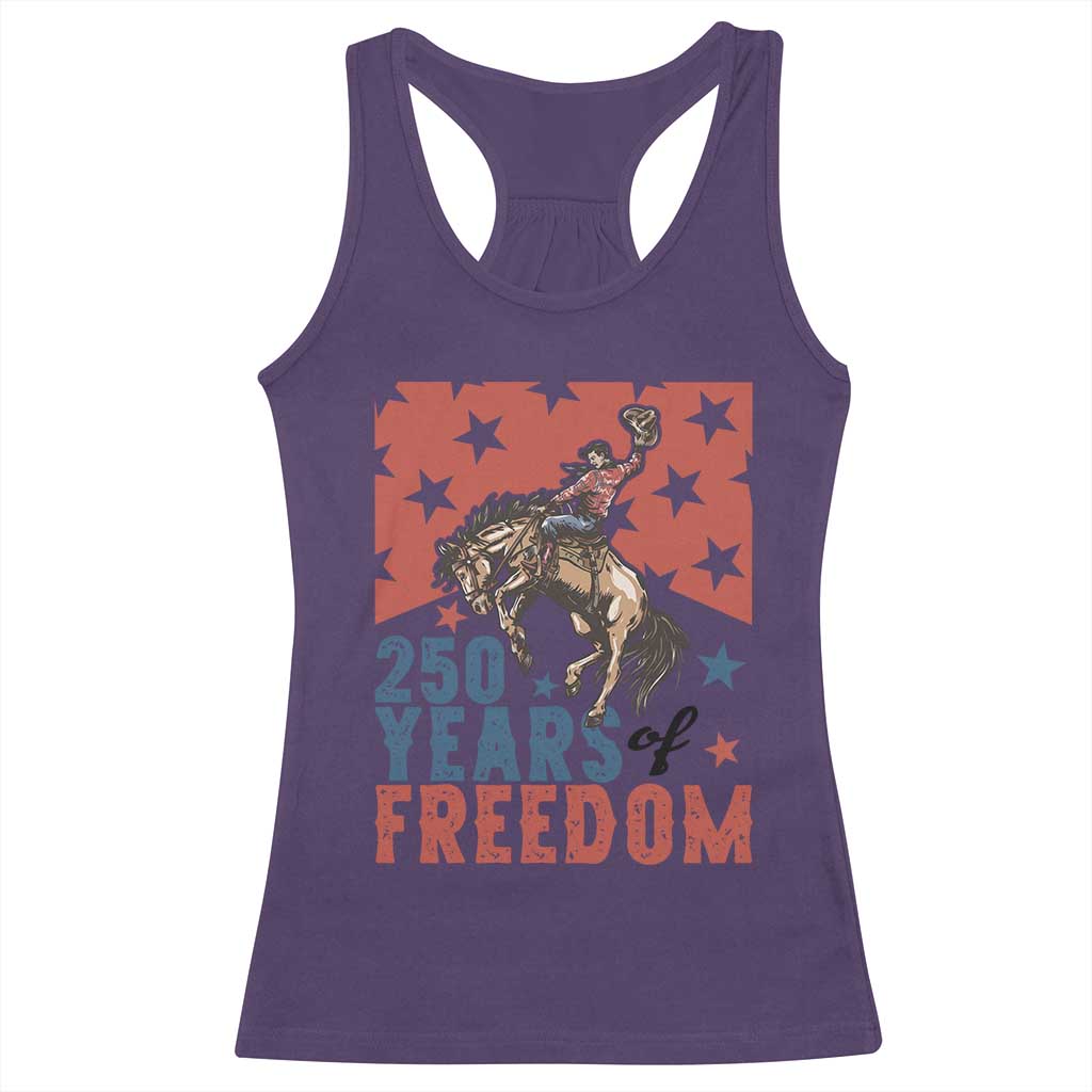 American Rodeo 250th Anniversary Racerback Tank Top Western Cowboy Patriotic Fourth of July