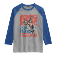 American Rodeo 250th Anniversary Raglan Shirt Western Cowboy Patriotic Fourth of July