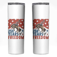 American Rodeo 250th Anniversary Skinny Tumbler Western Cowboy Patriotic Fourth of July