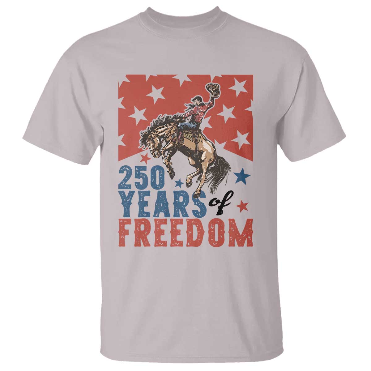 American Rodeo 250th Anniversary T Shirt Western Cowboy Patriotic Fourth of July